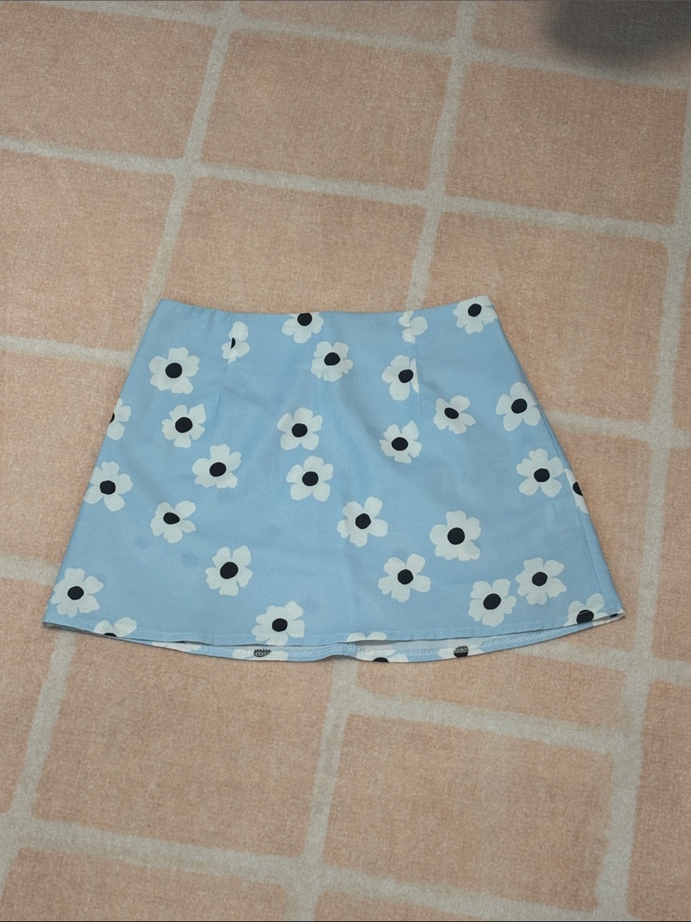 Princess Polly Light Blue Floral Mini Skirt